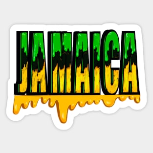 Jamaican Flag colors Jamaicans Jamaica Sticker